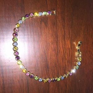 Lady Remington multi jeweled chain bracelet